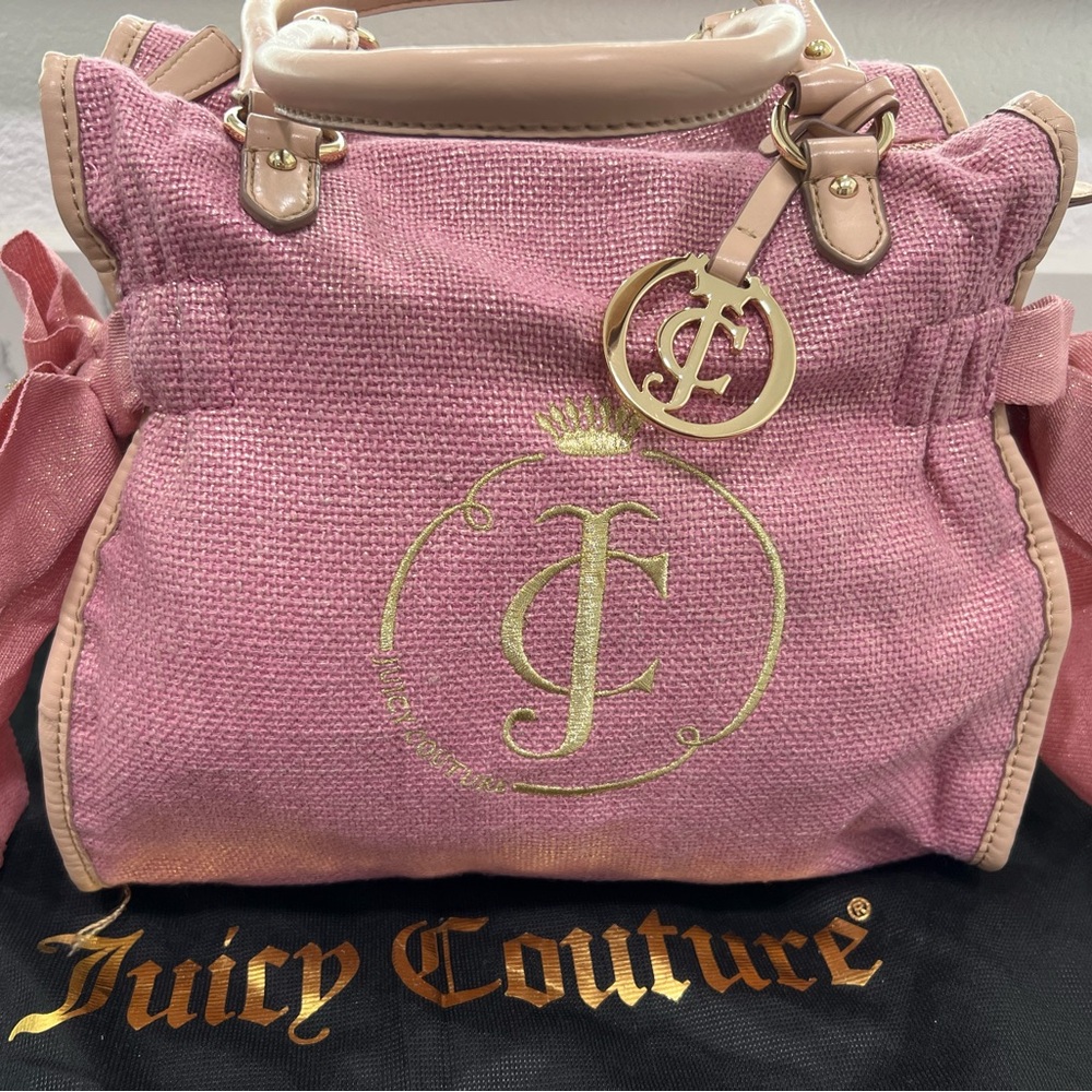 Vintage RARE HTF Juicy Couture PINK💕canvas handbag